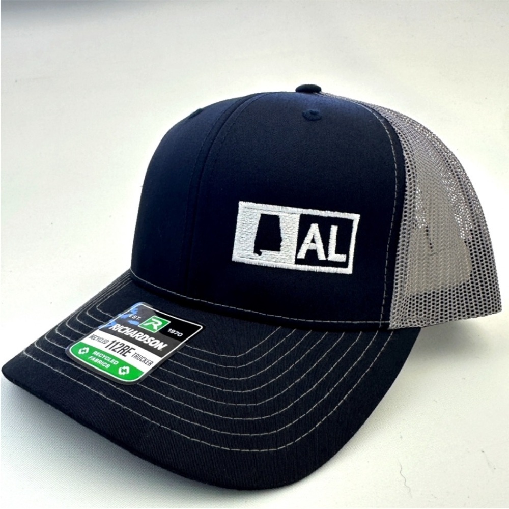 Alabama State Richardson 112 Trucker Cap Hat Mesh Snapback Black & Gr…